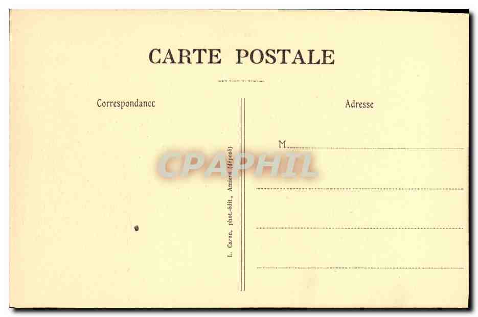 CPA Amiens Cathedrale Stalles du Choeur Job et sa famille dans la prosperite — Rückseite