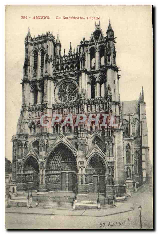Amiens — La Cathédrale — Façade — L. Caron phot.-édit. Amiens — n° 354