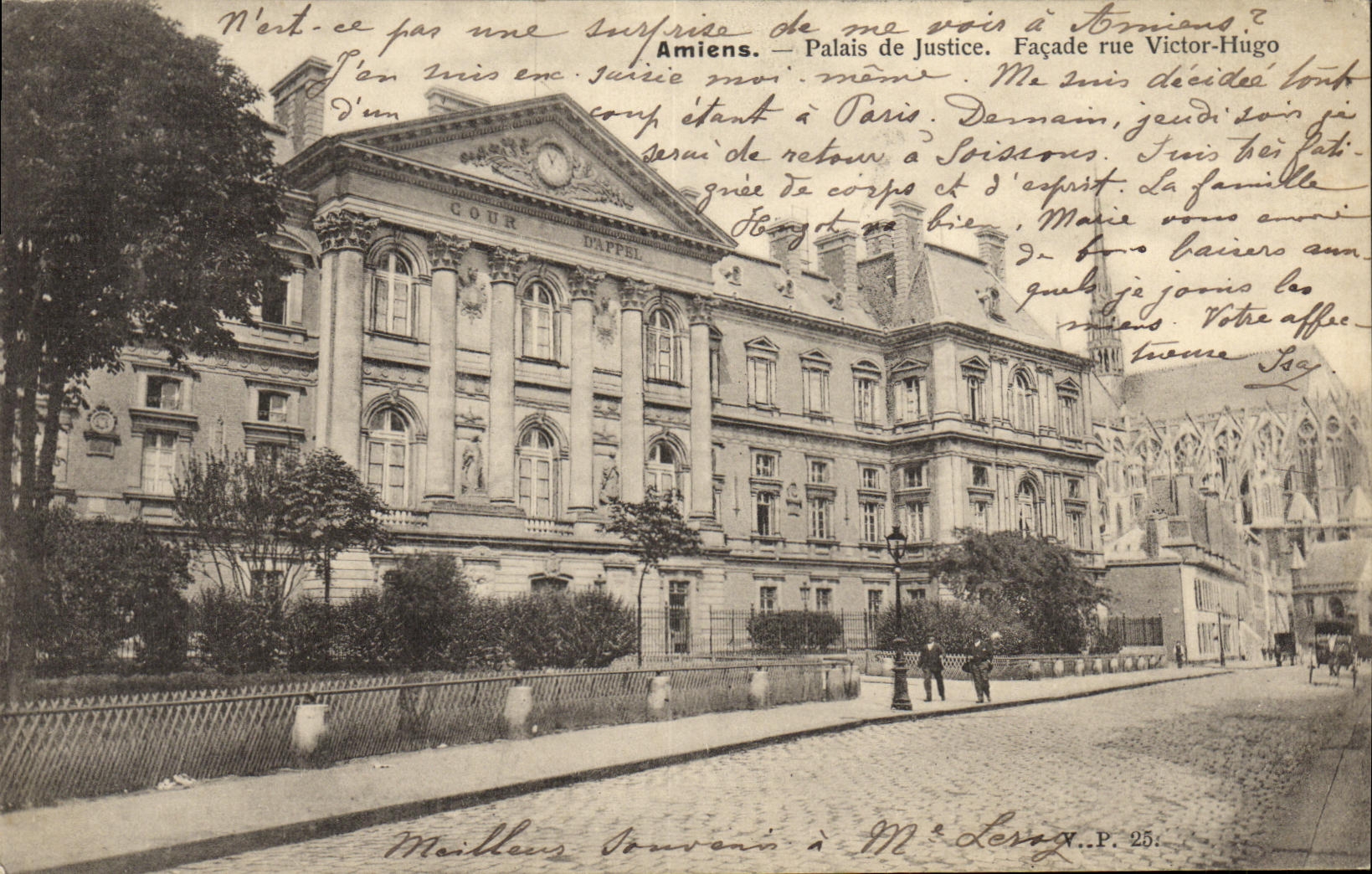 Amiens — Palais de Justice, façade rue Victor-Hugo — Mailloux, N.P. 25