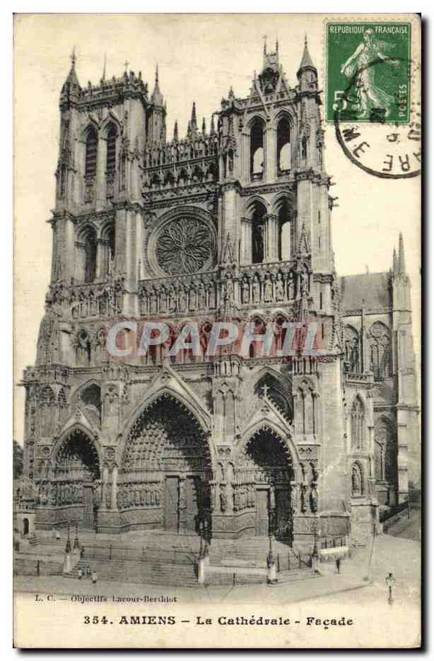 Amiens — La Cathédrale — Façade — L.C. Objectifs Lacaour-Berthiot