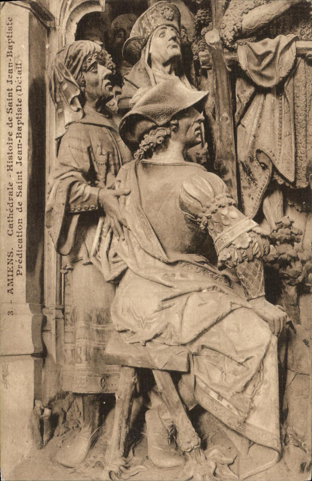 CPA Amiens Cathedrale Histoire de Saint Jean Baptiste Predication de Saint Jean Baptiste 