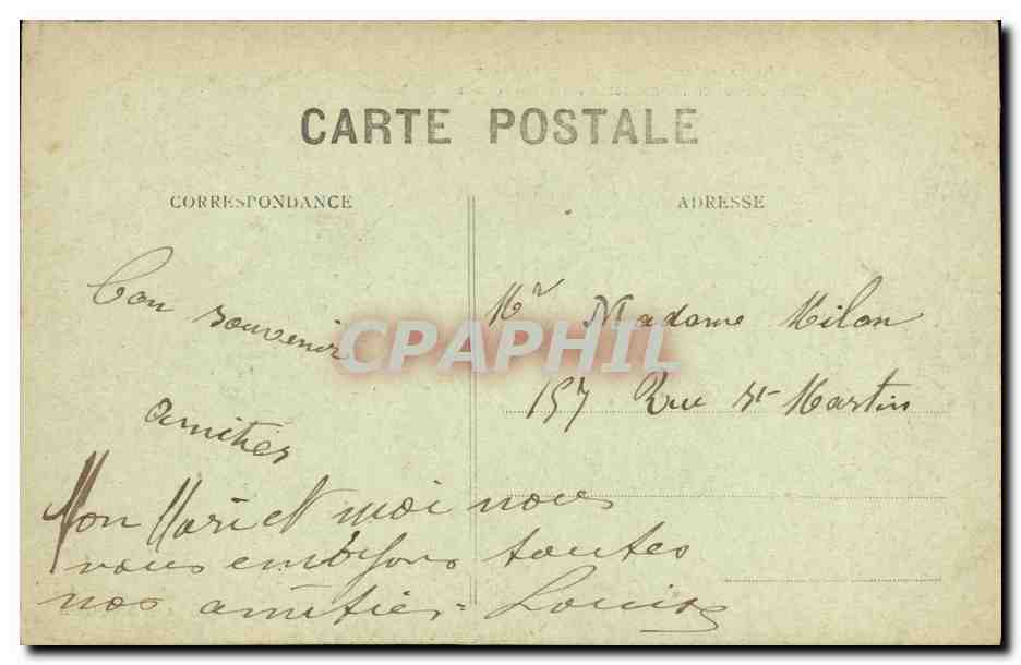 CPA Amiens La Rue de Beauvais Militaria — Back