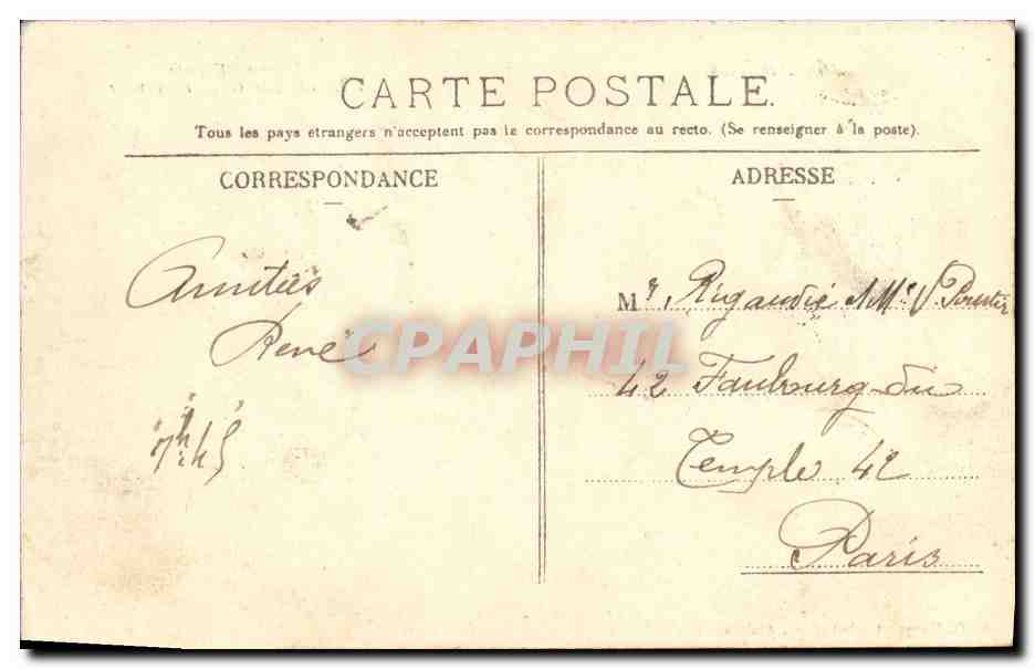 CPA Amiens Pierre l Ermite L eveche par G de Forceville  — Rückseite