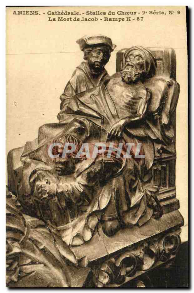 Amiens - Cathédrale - Stalles du Chœur - La Mort de Jacob - 2e Série, N° 9