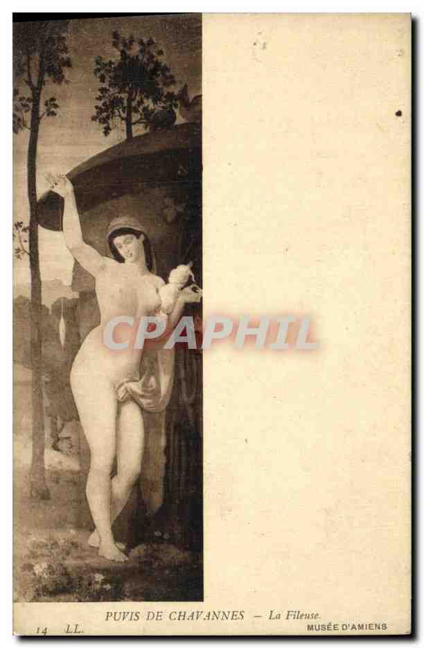 CPA Amiens Puvis De Chavannes La Fileuse