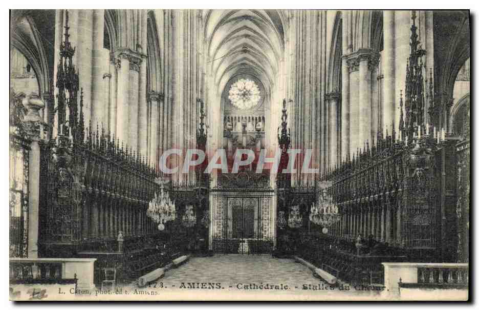 Amiens - Cathédrale - Stalles du Chœur — L. Céron, phot. et t. Amiens, n° 173