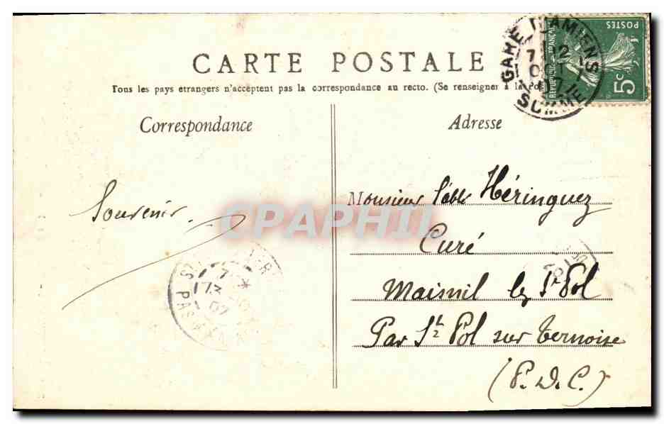CPA Amiens Cathedrale Maitre Autel du Choeur  — Rückseite