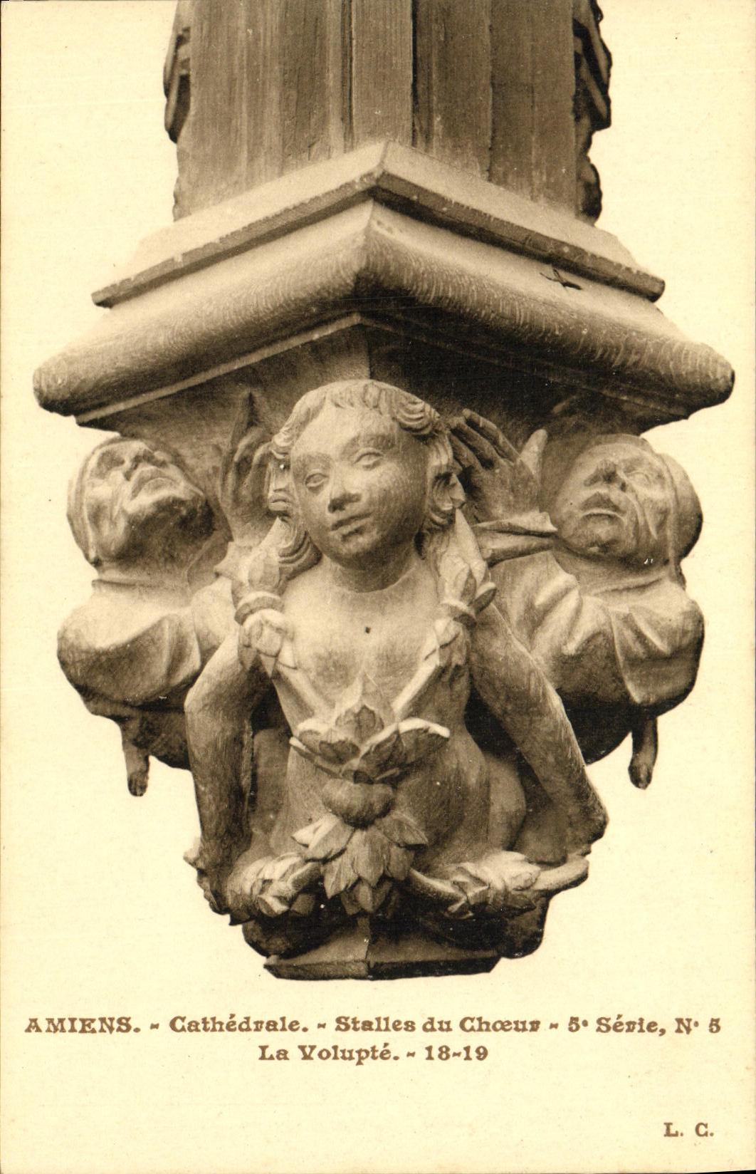 Amiens - Cathédrale - Stalles du Chœur - La Volupté - 5e Série, N° 5