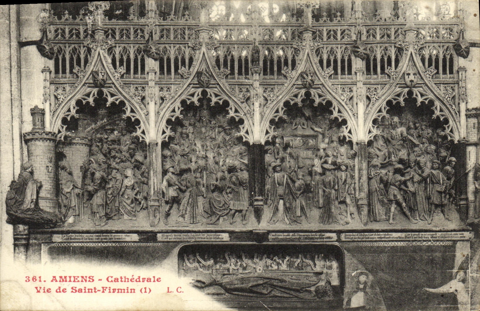 CPA Amiens Cathedrale Vie de Saint Firmin 