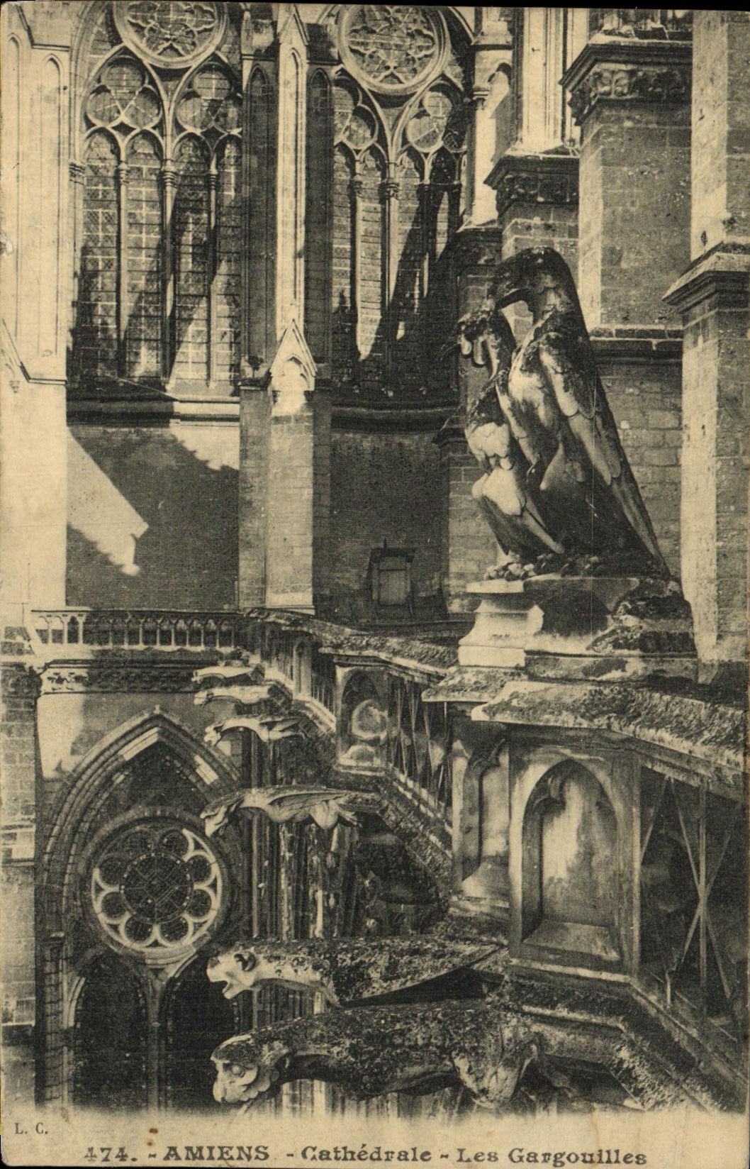 CPA Amiens Cathedrale Les Gargouilles