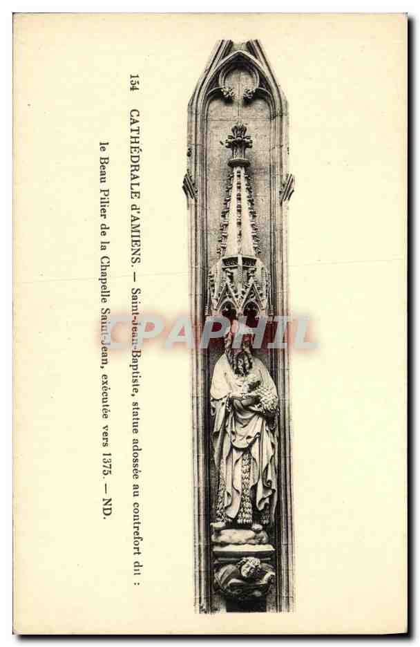 Cathédrale d'Amiens — Le Beau Pliéer de la Chapelle Saint-Jean-Baptiste — statue vers 1375