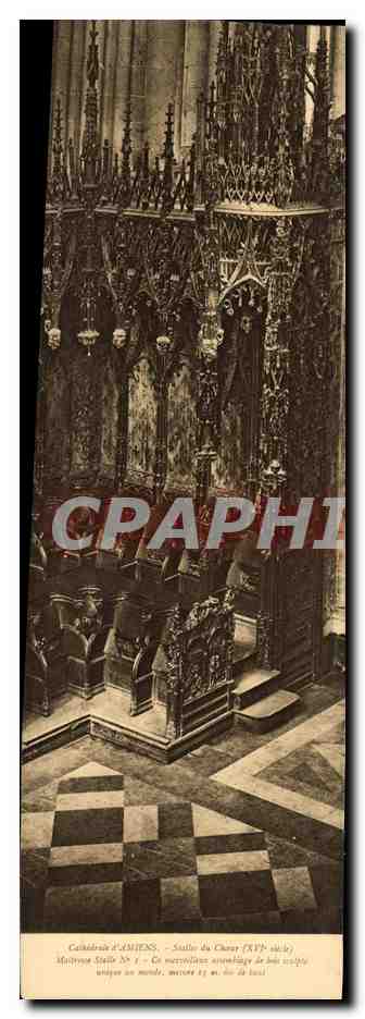CARTE TRIPLE Amiens Cathedrale Stalles du choeur 