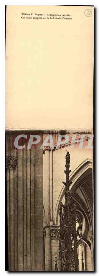 CARTE TRIPLE Amiens Cathedrale Stalles du choeur  — Rückseite