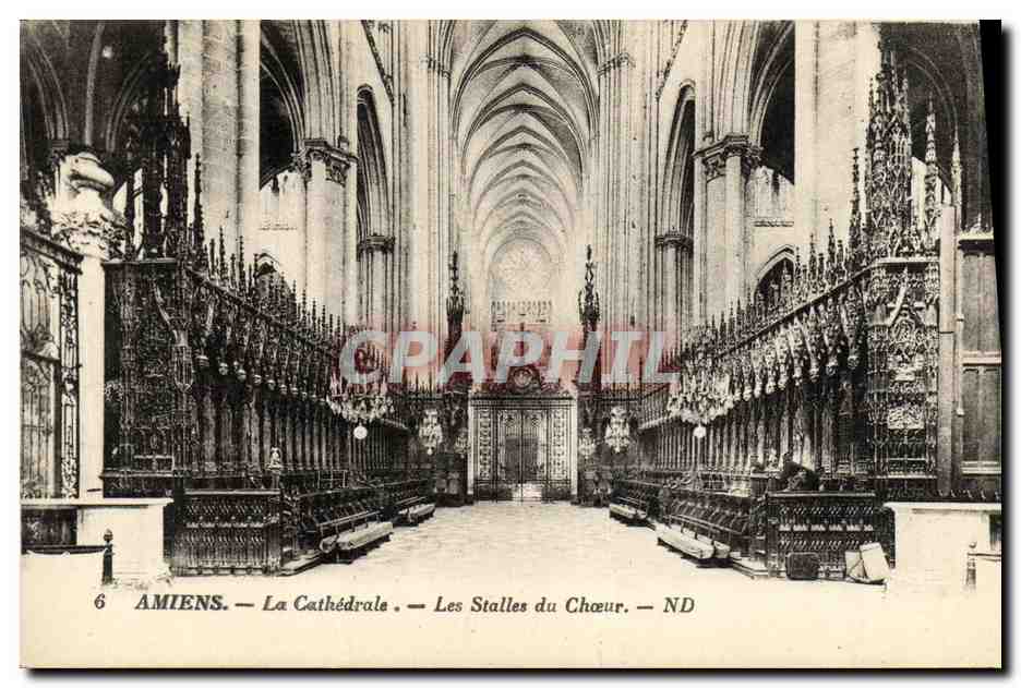 CPA Amiens La Cathedrale Les Stalles du Choeur