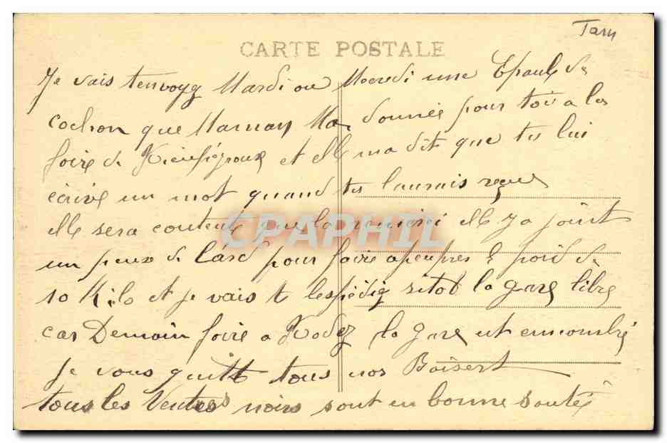 CPA Belcastel Le Vieux Rouergue — Rückseite