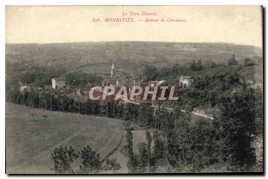 CPA Monesties Avenne de Carmaux