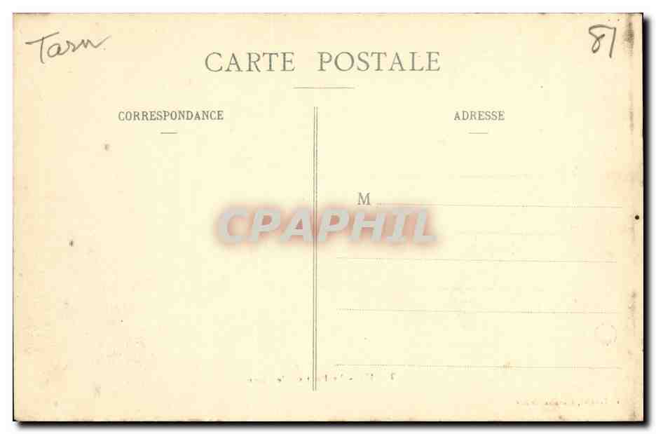 CPA Tanus Le Pont sur le Viaur — Rückseite