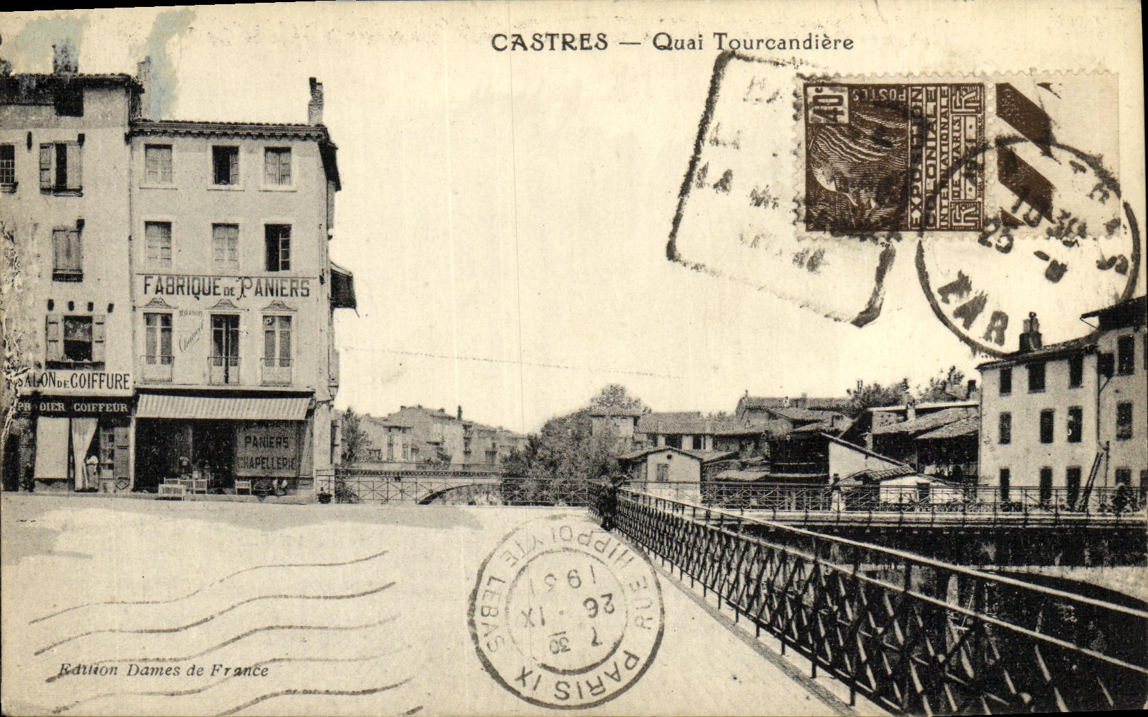CPA Castres Quai Tourcandiere Salon de coiffure
