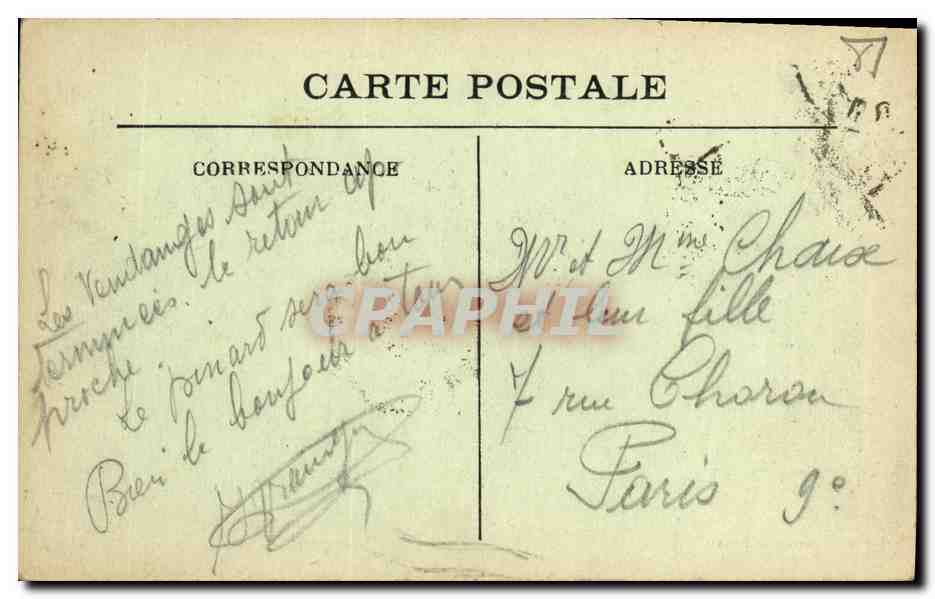 CPA Castres Quai Tourcandiere Salon de coiffure — Rückseite