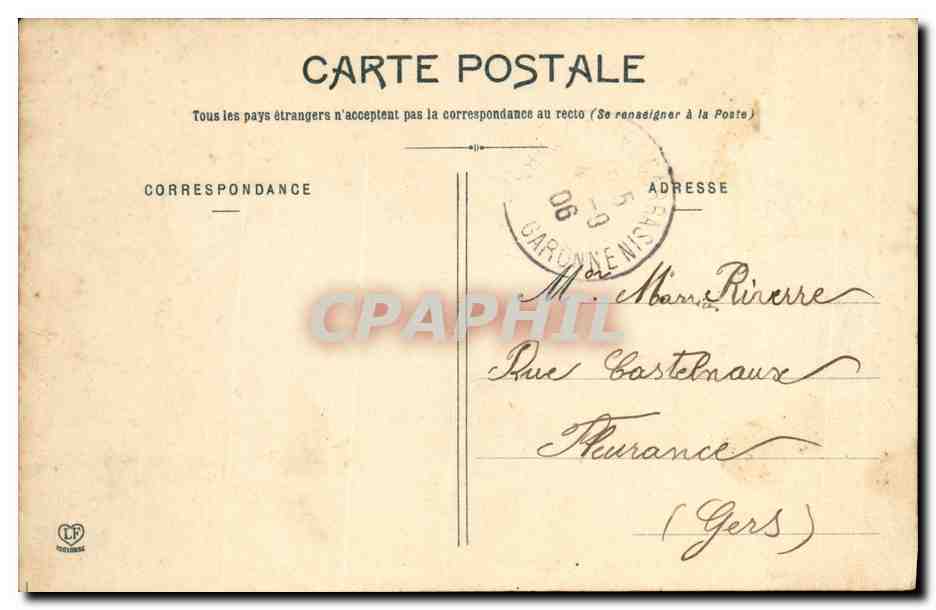 Castelsarrasin - Promenade du Château — Poste type Labouche Toulouse, n°154 — Reverso