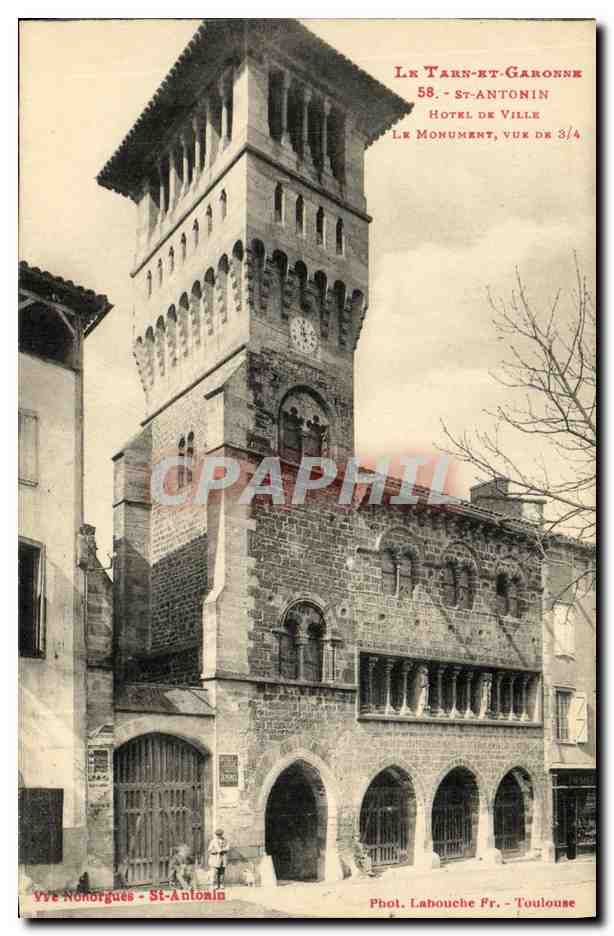 CPA Le Tarn et Garonne St Antonin Hotel De Ville Le Monument