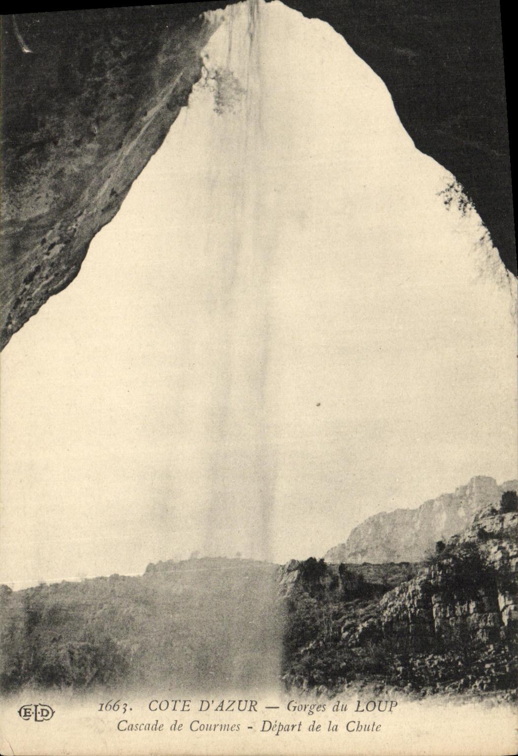 CPA Cote D Azur Gorges du Loup Cascade de Courmes Depart de la chute
