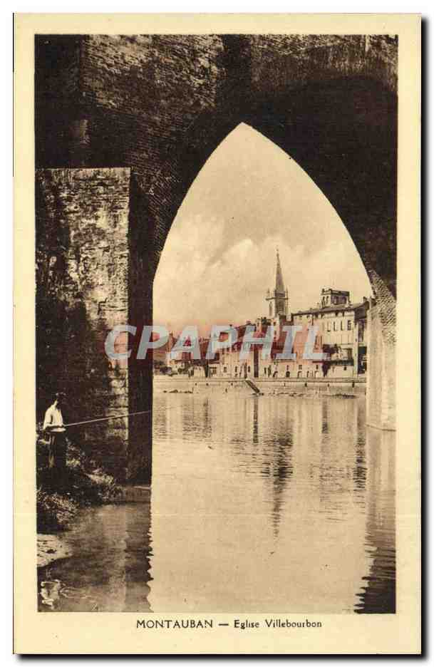 CPA Montauban Eglise Villebourbon Pecheur Peche