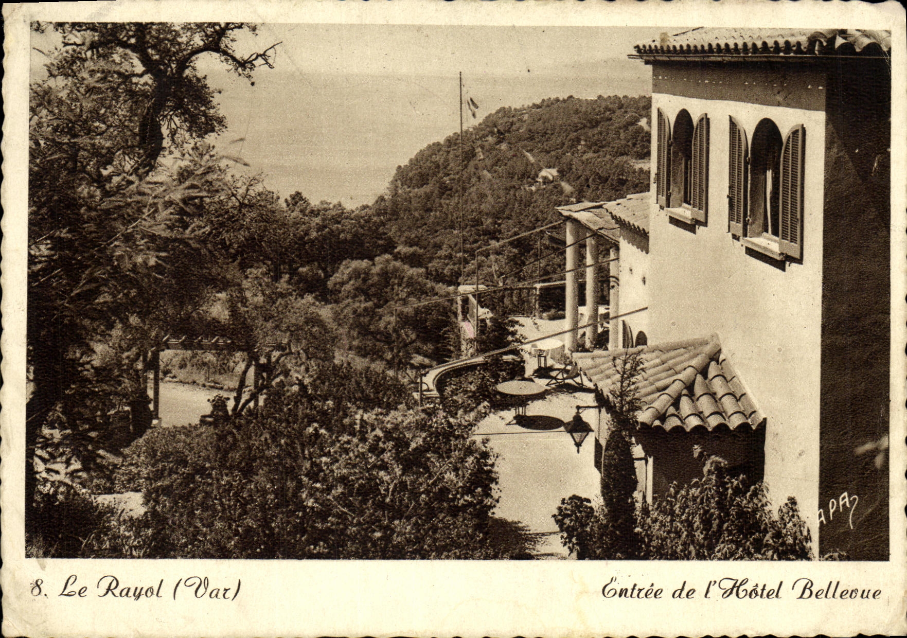 CPA Le Rayol Entree de L Hotel Bellevue