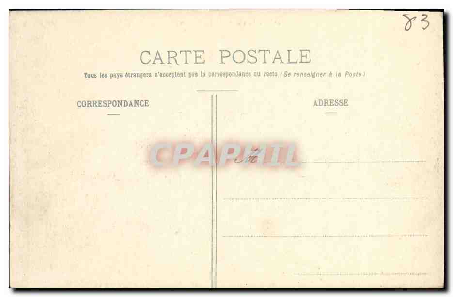 CPA Frejus Le Col  — Back