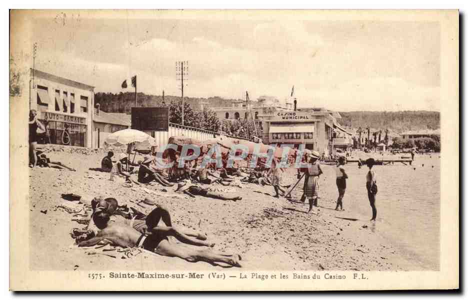 CPA Saint Maxime sur Mer La Plage et les Bains du Casino