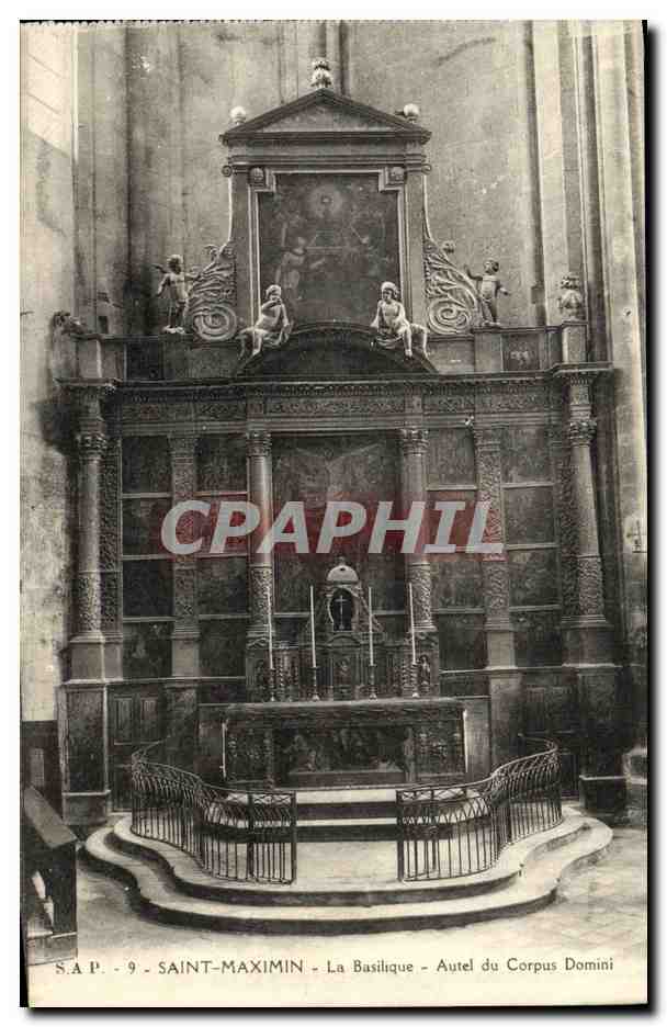 CPA Sainte Maximin La Basilique Autel du Corpus Domini