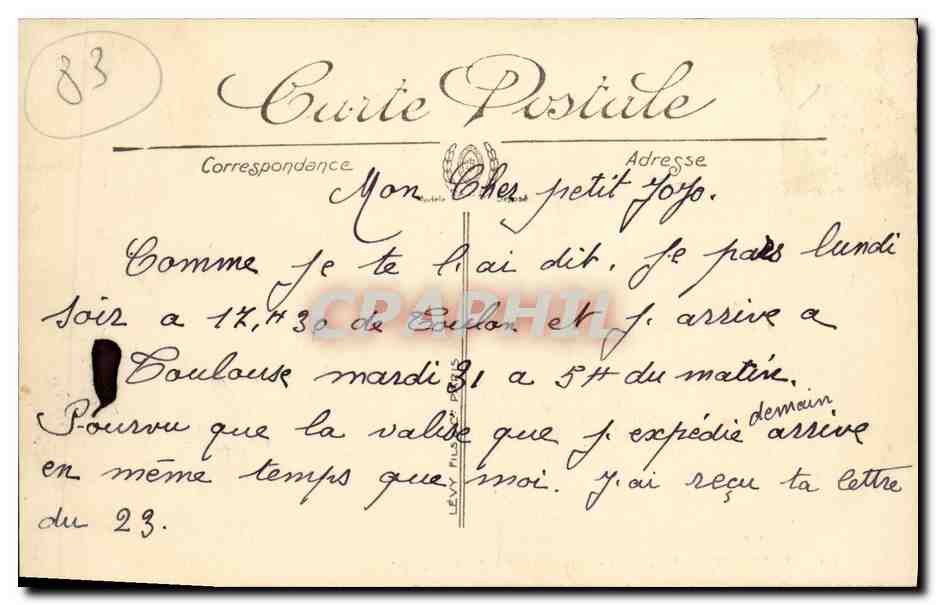 CPA Tamaris Entree du Chateau Michel Pacha — Rückseite