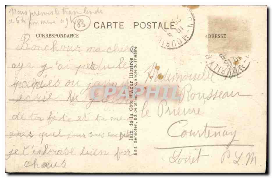 CPA Tamaris Les Sablettes Le Rocher des 2 Freres — Rückseite