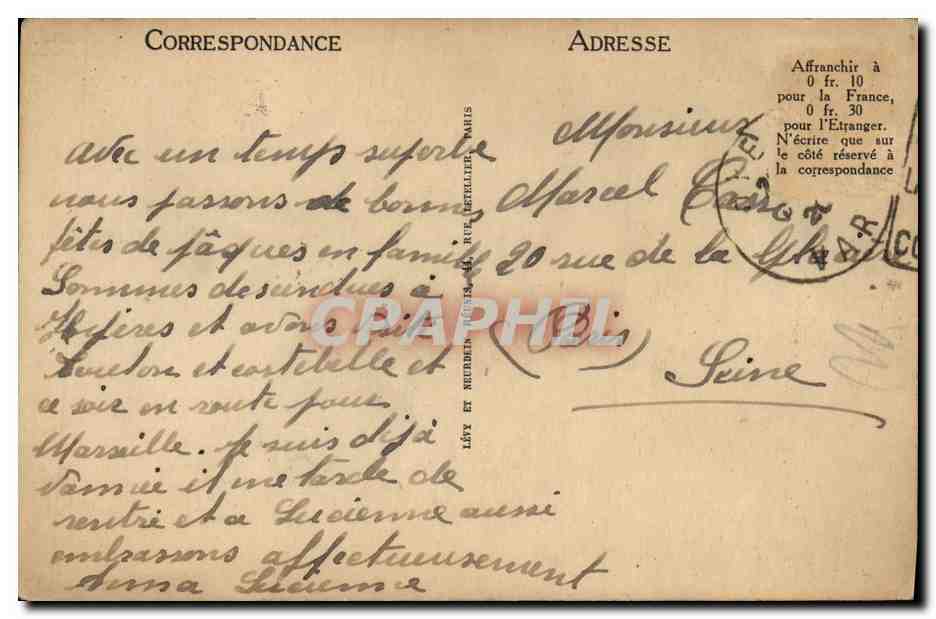CPA Hyeres Fontaine Godillot Et Le Temple  — Verso