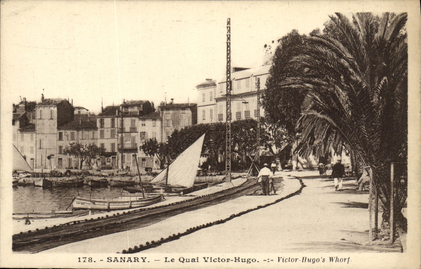 Sanary — Le Quai Victor-Hugo — Éditeur P. Bravé, Toulon, n° 178