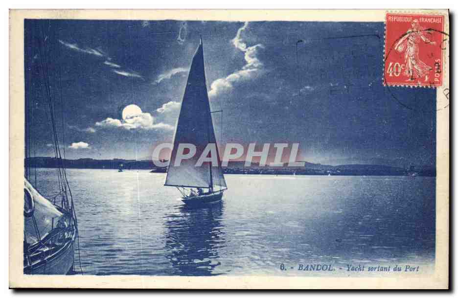 CPA Bandol Yacht Sortant du Port Bateau