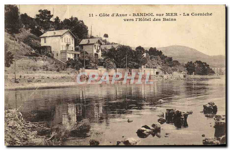 CPA Bandol sur Mer La Corniche Vers L Hotel des Bains