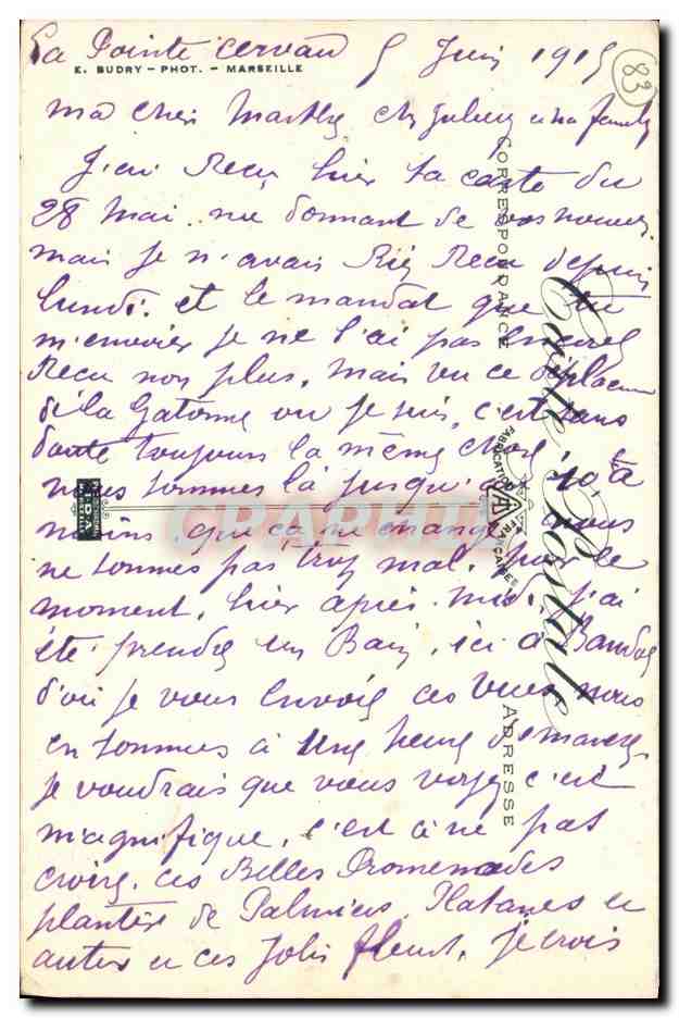 CPA Bandol sur Mer Vue Generale — Rückseite