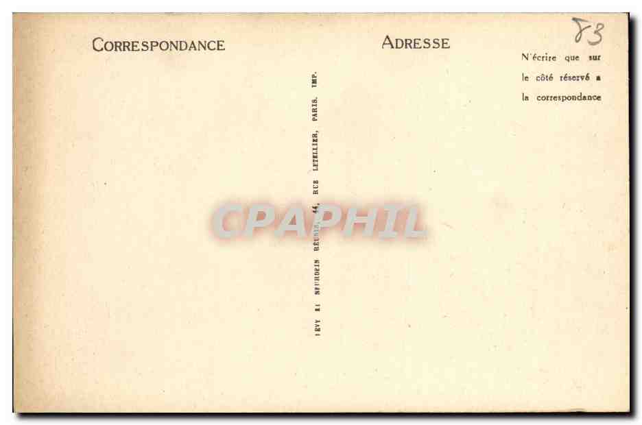 CPA Toulon Vue Generale Bateau — Verso