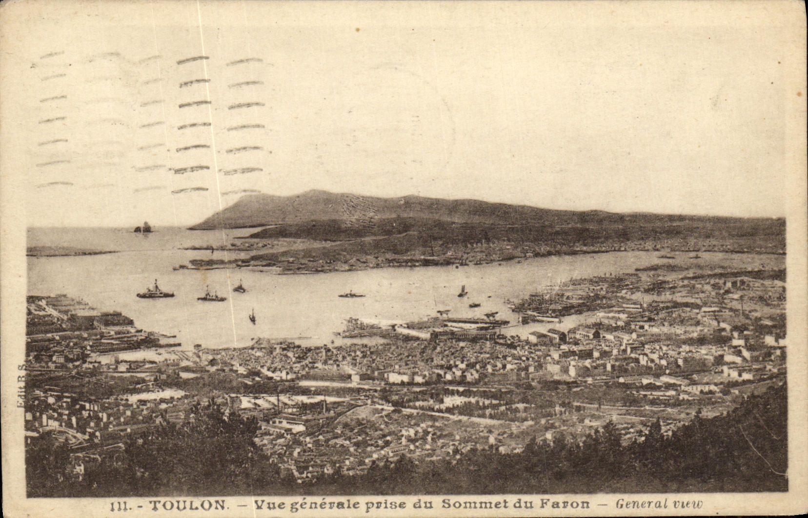 CPA Toulon Vue Generale Prise Du Sommet du Faron