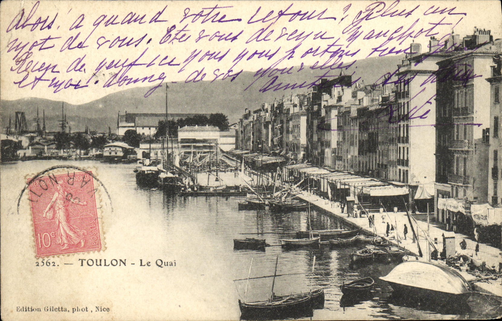 CPA Toulon Le Quai Bateaux