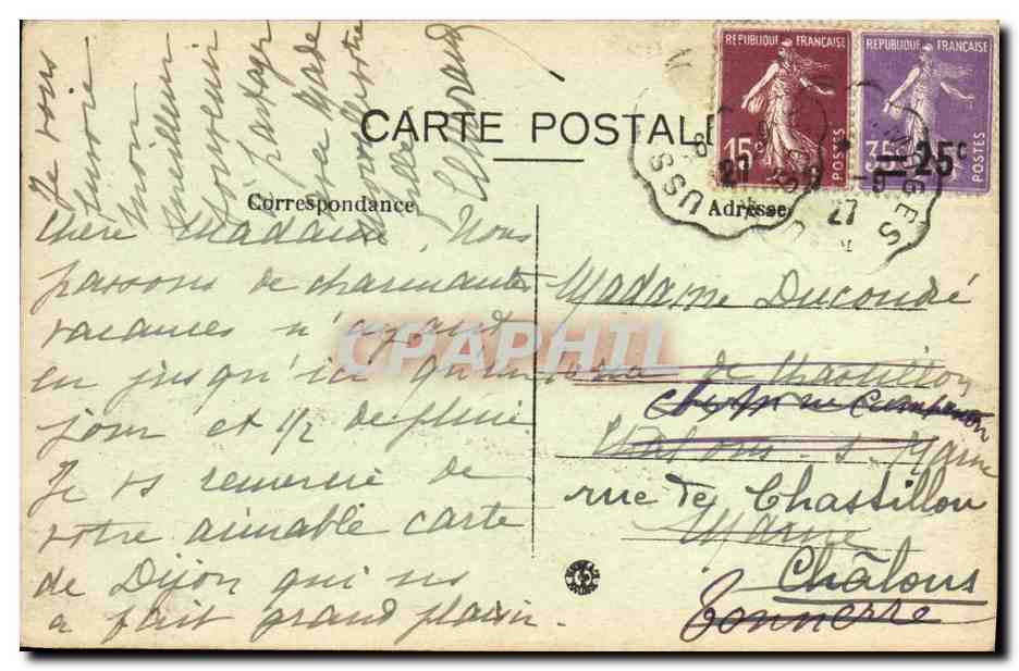 CPA Eymoutiers Vallee de la Vienne Vue Generale — Rückseite