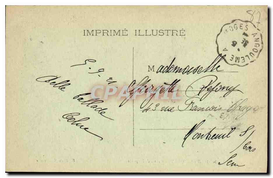 CPA D Arliquet Grotte de L Agonie — Rückseite