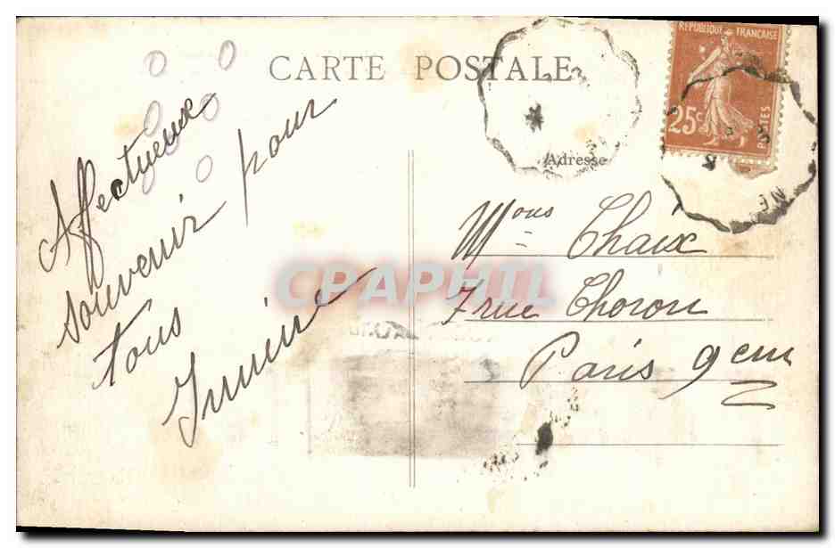 CPA St Yrieix La Loue au Moulin de la Folie et le Rocher — Back