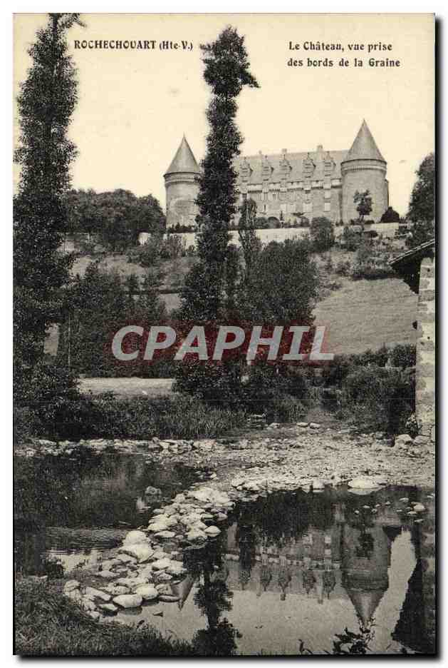 CPA Rochechouart Le Chateau Vue Prise des Bords de la Graine