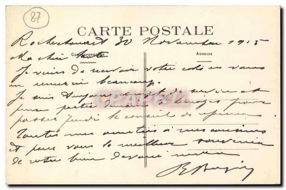 CPA Rochechouart Le Chateau Vue Prise des Bords de la Graine — Rückseite