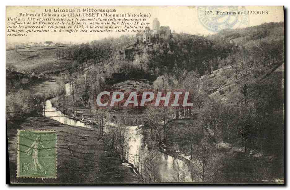 Ruines du Château de Chalusset — Environ de Limoges — Éditeur non identifié, n° 157