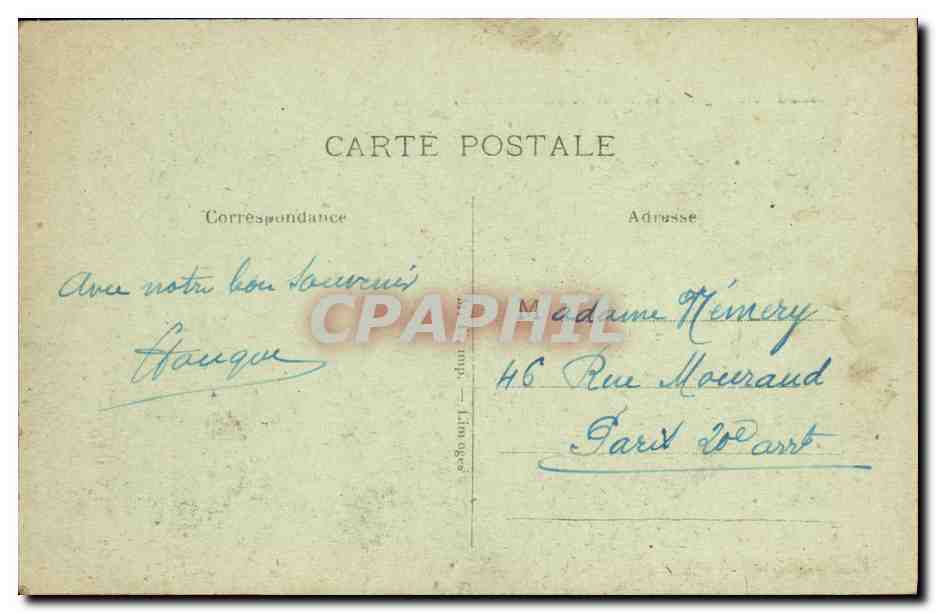 Ruines du Château de Chalusset — Environ de Limoges — Éditeur non identifié, n° 157 — Verso