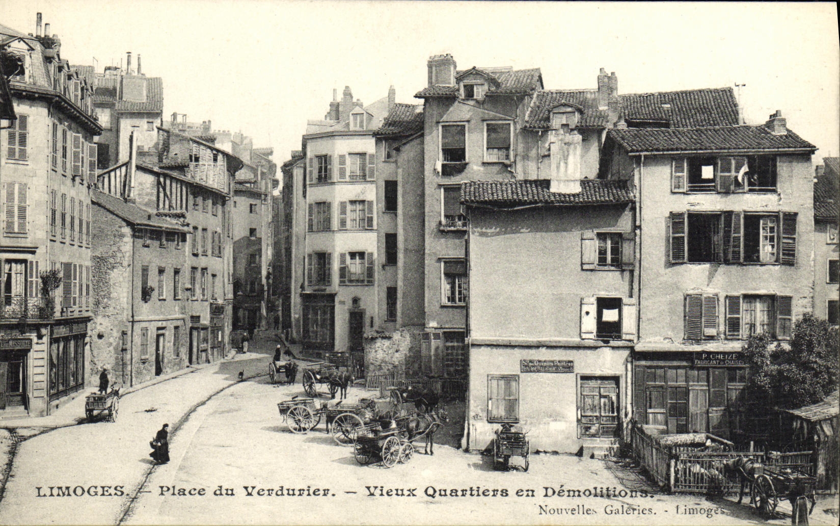 CPA Limoges Place du Verdurier Vieux Quartiers en Demolitions