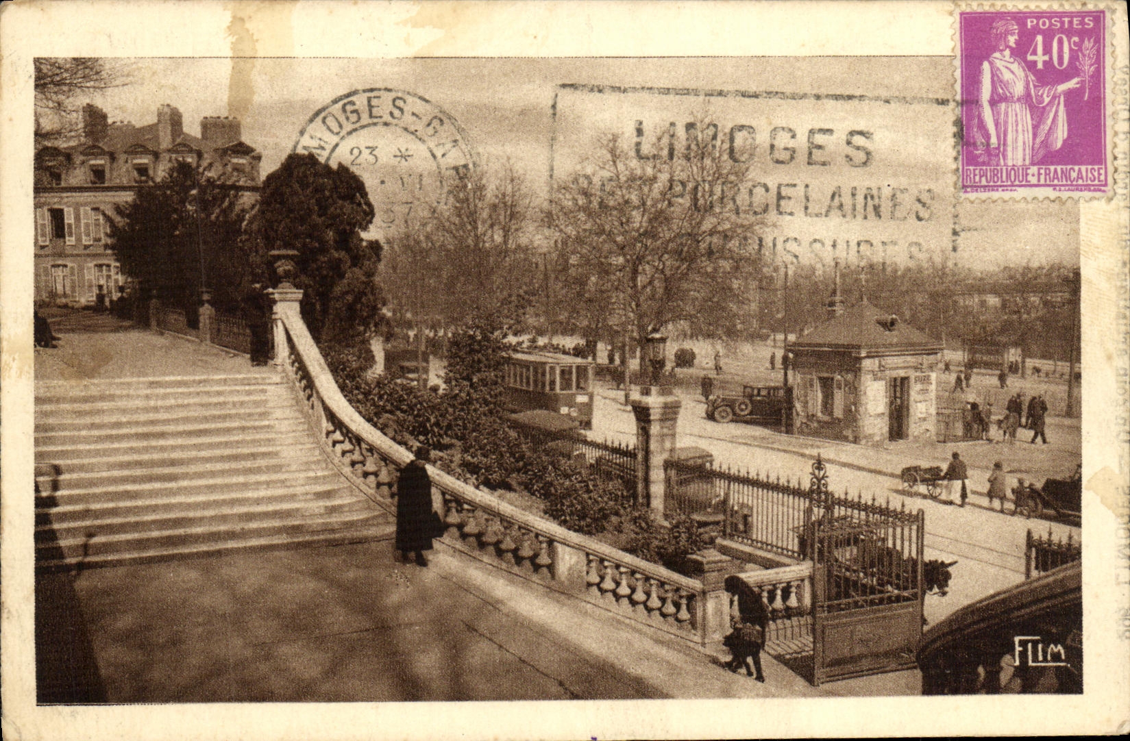 CPA Limoges un coin artistique du jardin d Orsay